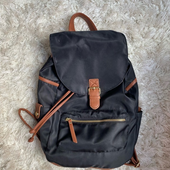 Madden Girl Handbags - Black and brown madden girl backpack